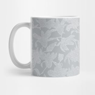 Gray Dotted Magnolias Mug